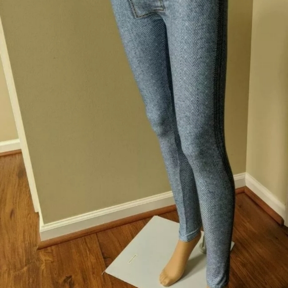 0-10 Creamy Soft Blue Jean Leggings - USA Fashion Jeggings One Size - Picture 6 of 8
